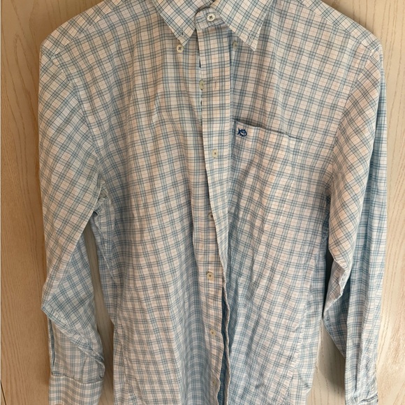 Other - Men's Blue Plaid Shirt Size S